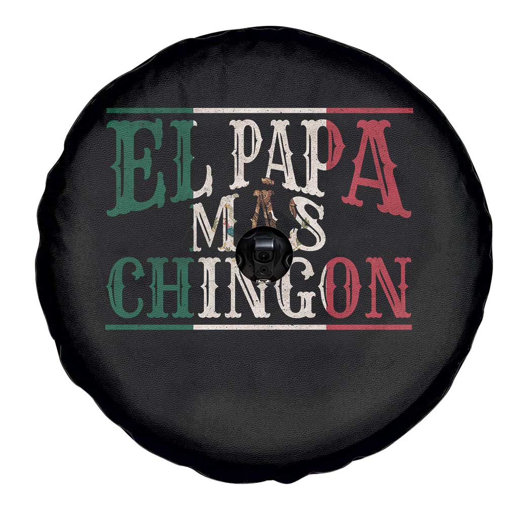 Funny El Papa Mas Chingon Spare Tire Cover Best Mexican Dad Father's Day Mexican Flag TS11 Print Your Wear