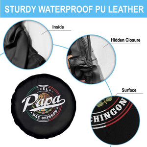 Funny El Papa Mas Chingon Spare Tire Cover Best Mexican Dad Father's Day TS11 Print Your Wear
