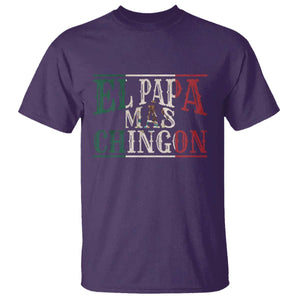 Funny El Papa Mas Chingon T Shirt Best Mexican Dad Father's Day Mexican Flag TS11 Purple Print Your Wear