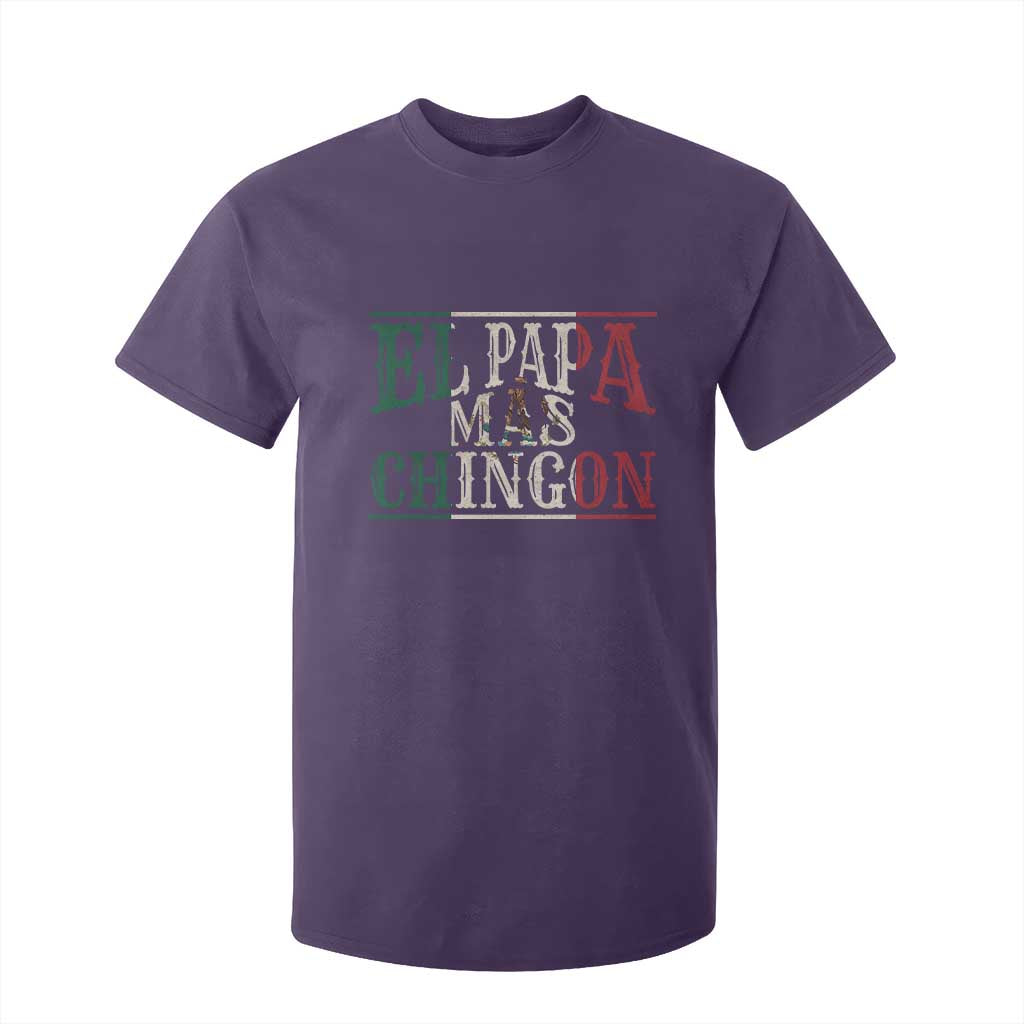 Funny El Papa Mas Chingon T Shirt For Kid Best Mexican Dad Father's Day Mexican Flag TS11 Purple Print Your Wear