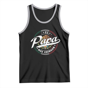 Funny El Papa Mas Chingon Tank Top Best Mexican Dad Father's Day TS11 Black Athletic Heather Print Your Wear