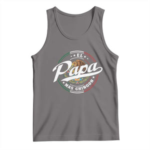 Funny El Papa Mas Chingon Tank Top Best Mexican Dad Father's Day TS11 Deep Heather Print Your Wear