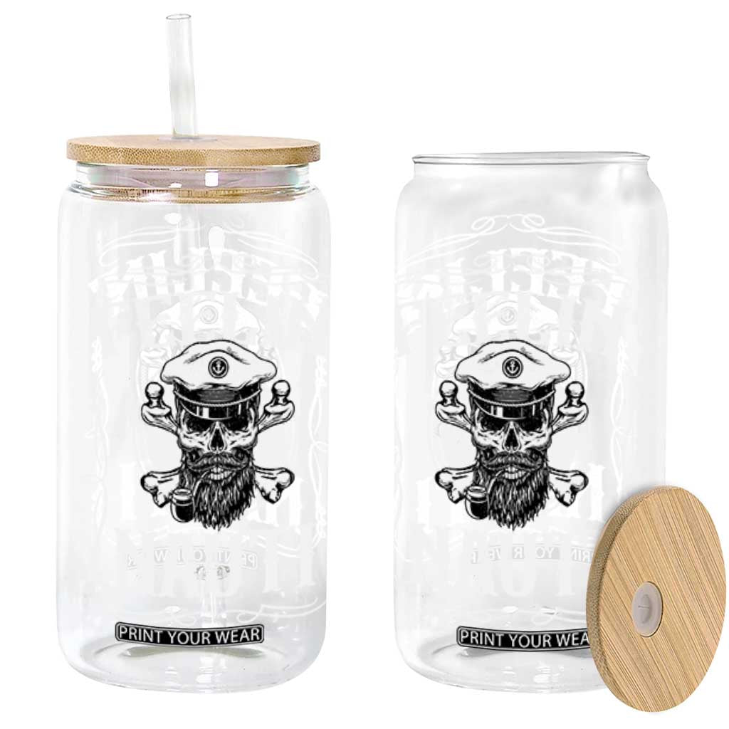 Funny Feelin Nauti Glass Can Boat Captain Pontoon Sailing Sailor Skull TS11 Black Print Your Wear