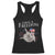 Funny Feral And Free Racerback Tank Top 4th of July Patriotic Raccoon With American Flag TS11 Black Print Your Wear