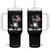 Funny Feral And Free Tumbler With Handle 4th of July Patriotic Raccoon With American Flag Fireworks TS11 One Size: 40 oz Black Print Your Wear