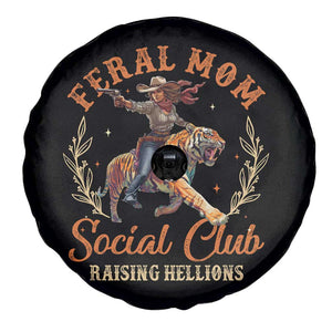 Funny Feral Mom Social Club Raising Hellions Spare Tire Cover Mother's Day TS11 Print Your Wear