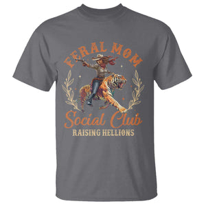Funny Feral Mom Social Club Raising Hellions T Shirt Mother's Day TS11 Charcoal Print Your Wear