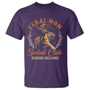 Funny Feral Mom Social Club Raising Hellions T Shirt Mother's Day TS11 Purple Print Your Wear