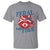 Funny Feral and Free Raccoon T Shirt Patriotic Bandana Animal 4th of July US Flag TS02 Sport Gray Print Your Wear