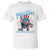 Funny Festive Feral and Pregnant T Shirt Running On Freedom And Cravings 4th of July Maternity Raccoon TS11 White Print Your Wear