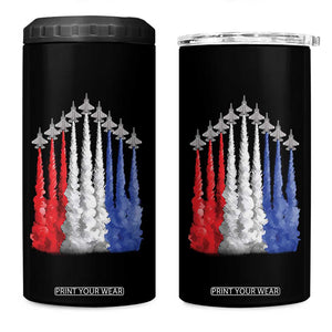 Funny Fighter Jet Airplane American Flag 4th Of July 4 in 1 Can Cooler Tumbler TS11 One Size: 16 oz Black Print Your Wear