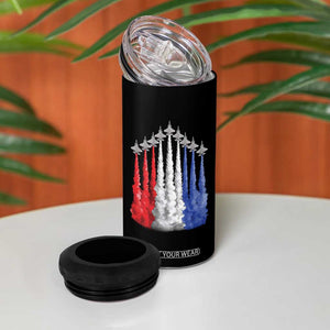 Funny Fighter Jet Airplane American Flag 4th Of July 4 in 1 Can Cooler Tumbler TS11 Print Your Wear
