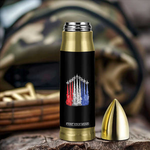 Funny Fighter Jet Airplane American Flag 4th Of July Bullet Tumbler TS11 Print Your Wear