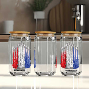 Funny Fighter Jet Airplane American Flag 4th Of July Glass Can TS11 Print Your Wear