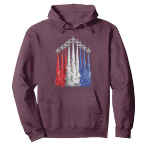 Funny Fighter Jet Airplane American Flag 4th Of July Hoodie TS11 Maroon Print Your Wear