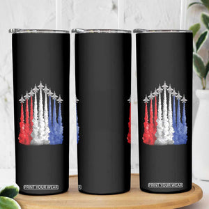 Funny Fighter Jet Airplane American Flag 4th Of July Skinny Tumbler TS11 Print Your Wear