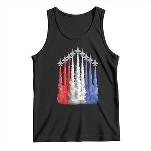 Funny Fighter Jet Airplane American Flag 4th Of July Tank Top TS11 Black Print Your Wear