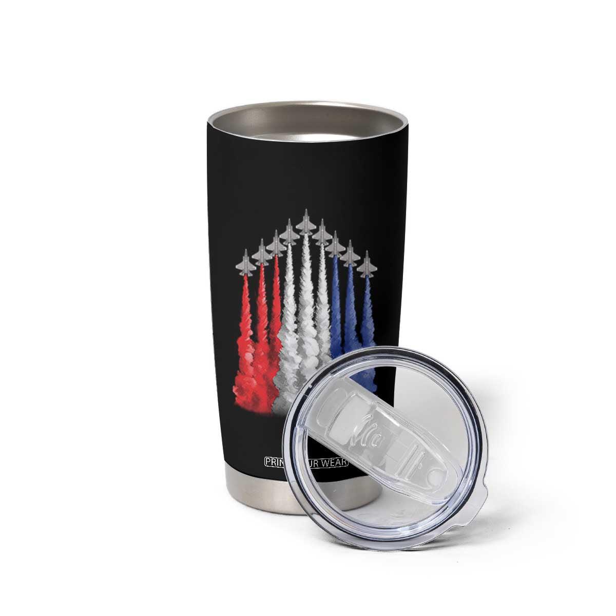 Funny Fighter Jet Airplane American Flag 4th Of July Tumbler Cup TS11 Print Your Wear