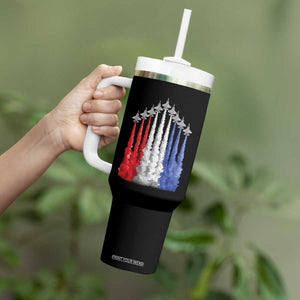 Funny Fighter Jet Airplane American Flag 4th Of July Tumbler With Handle TS11 Print Your Wear