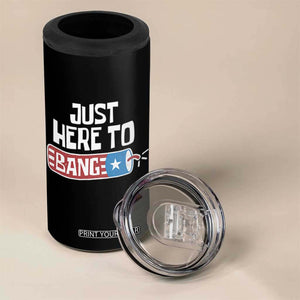 Funny Fireworks Just Here To Bang 4 in 1 Can Cooler Tumbler American Flag Firecracker TS11 Print Your Wear