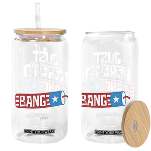 Funny Fireworks Just Here To Bang Glass Can American Flag Firecracker TS11 Black Print Your Wear