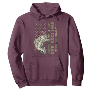 Funny Fishing Vintage Reel Cool Dad Hoodie Camo American Flag USA Bass Fish Fisherman TS10 Maroon Print Your Wear