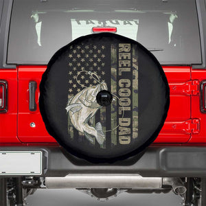 Funny Fishing Vintage Reel Cool Dad Spare Tire Cover Camo American Flag USA Bass Fish Fisherman TS10 Black Print Your Wear