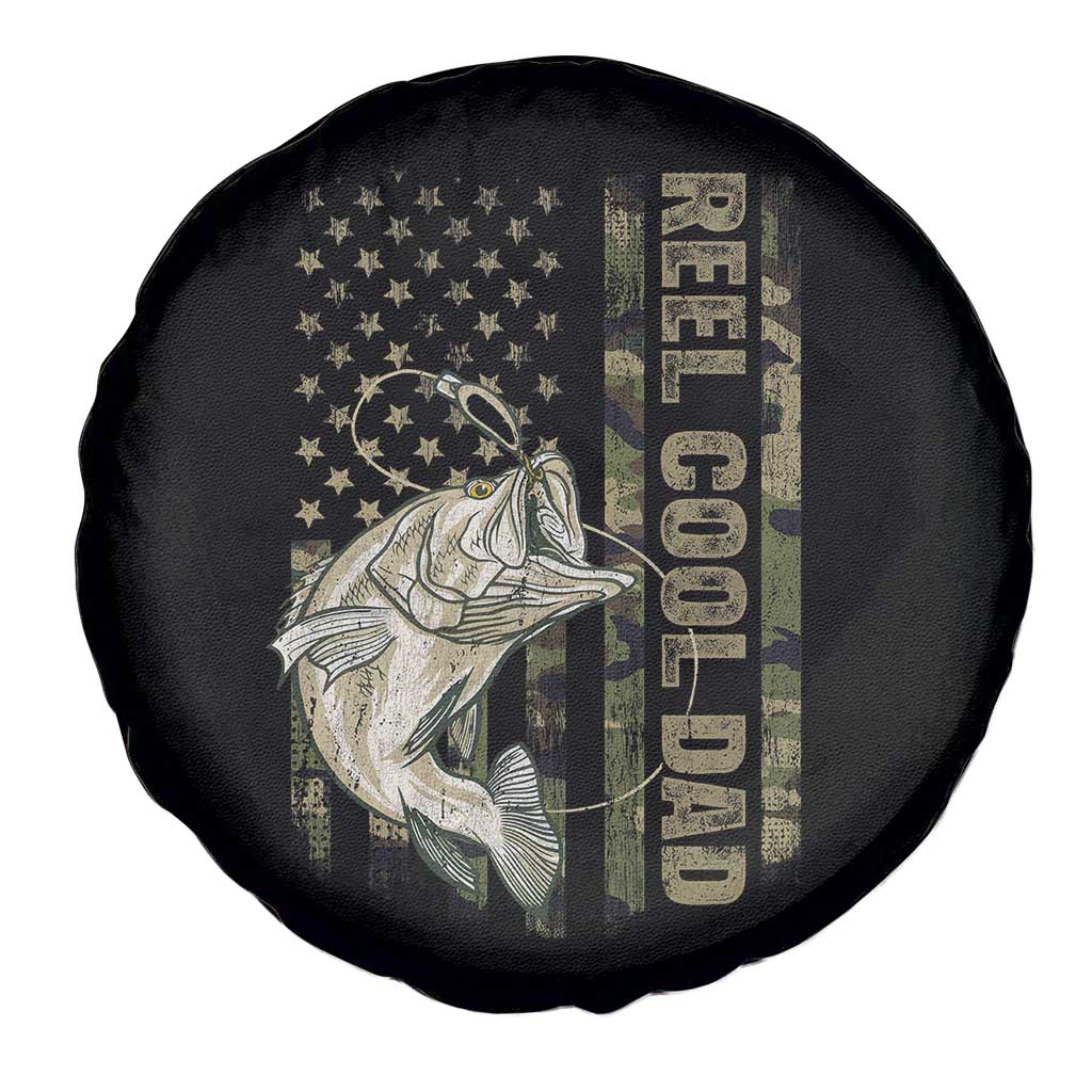Funny Fishing Vintage Reel Cool Dad Spare Tire Cover Camo American Flag USA Bass Fish Fisherman TS10 Print Your Wear