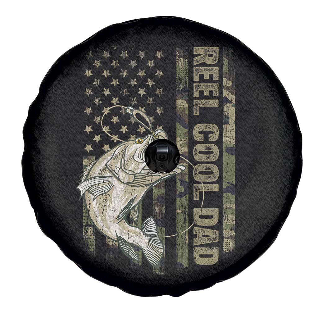 Funny Fishing Vintage Reel Cool Dad Spare Tire Cover Camo American Flag USA Bass Fish Fisherman TS10 Print Your Wear