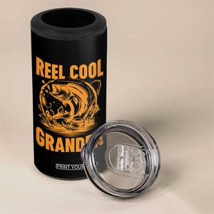 Funny Fishing Vintage Reel Cool Grandpa 4 in 1 Can Cooler Tumbler TS10 Print Your Wear