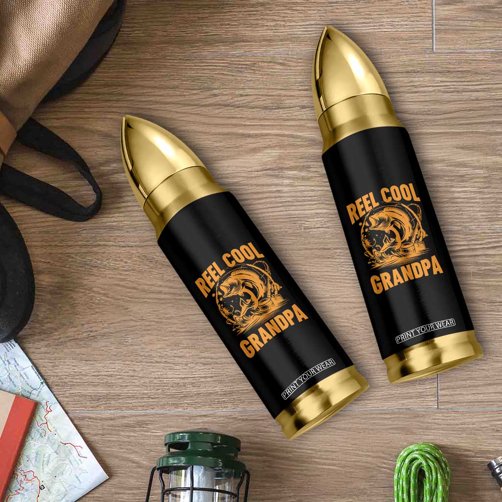 Funny Fishing Vintage Reel Cool Grandpa Bullet Tumbler TS10 Print Your Wear