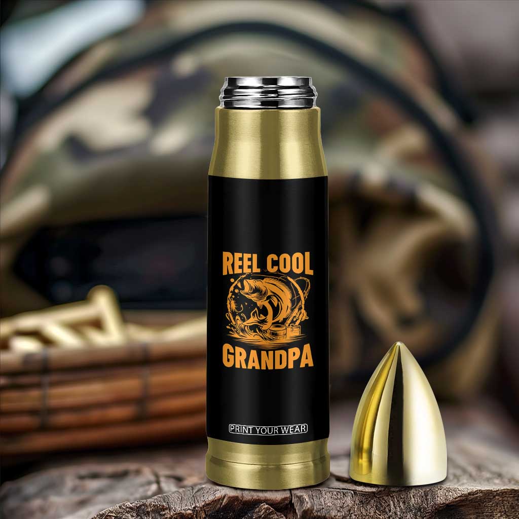 Funny Fishing Vintage Reel Cool Grandpa Bullet Tumbler TS10 Print Your Wear
