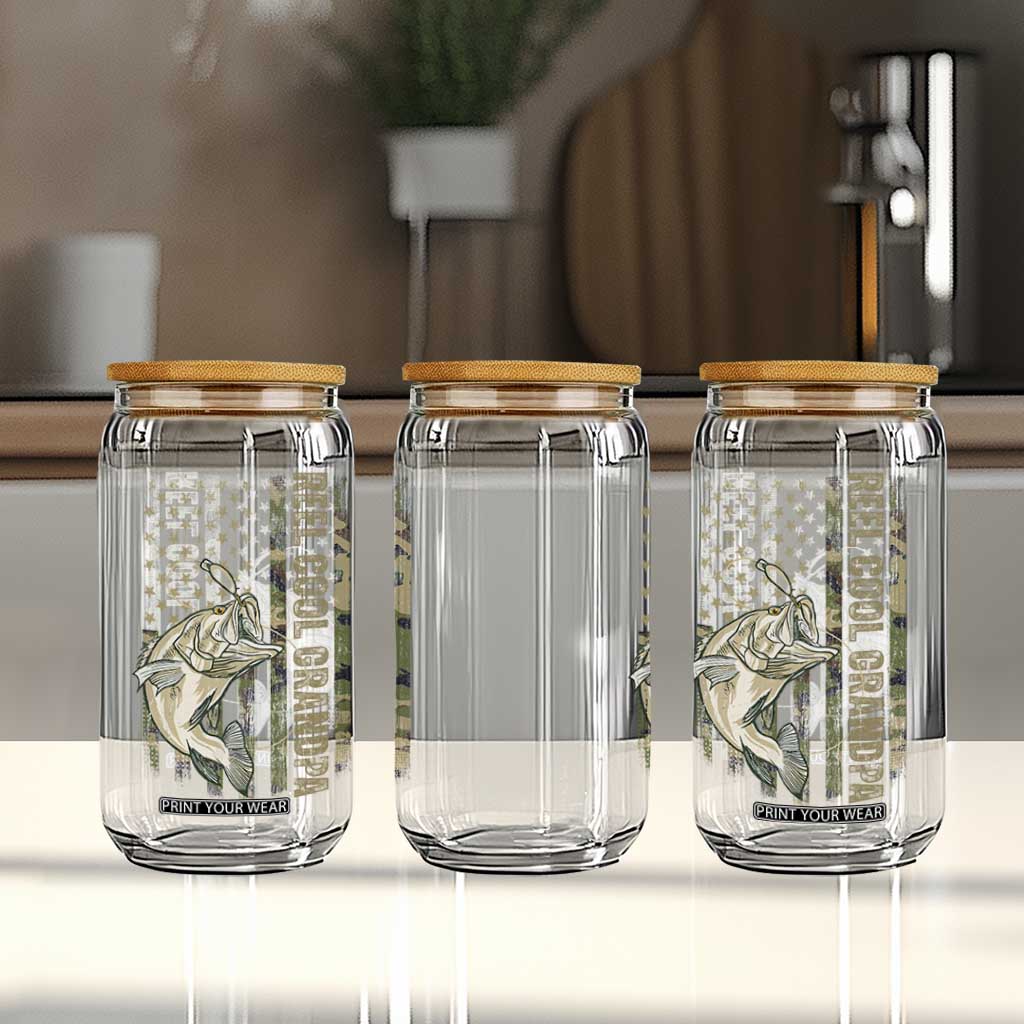 Funny Fishing Vintage Reel Cool Grandpa Glass Can Camo American Flag USA Bass Fish Fisherman TS10 Print Your Wear