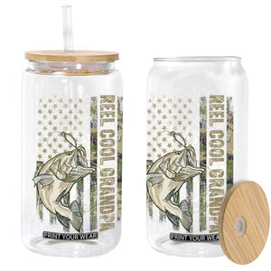 Funny Fishing Vintage Reel Cool Grandpa Glass Can Camo American Flag USA Bass Fish Fisherman TS10 Black Print Your Wear