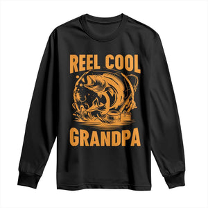 Funny Fishing Vintage Reel Cool Grandpa Long Sleeve Shirt TS10 Black Print Your Wear