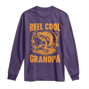 Funny Fishing Vintage Reel Cool Grandpa Long Sleeve Shirt TS10 Purple Print Your Wear