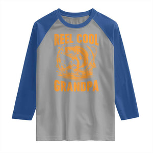 Funny Fishing Vintage Reel Cool Grandpa Raglan Shirt TS10 Sport Gray Royal Print Your Wear