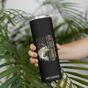 Funny Fishing Vintage Reel Cool Grandpa Skinny Tumbler Camo American Flag USA Bass Fish Fisherman TS10 Print Your Wear