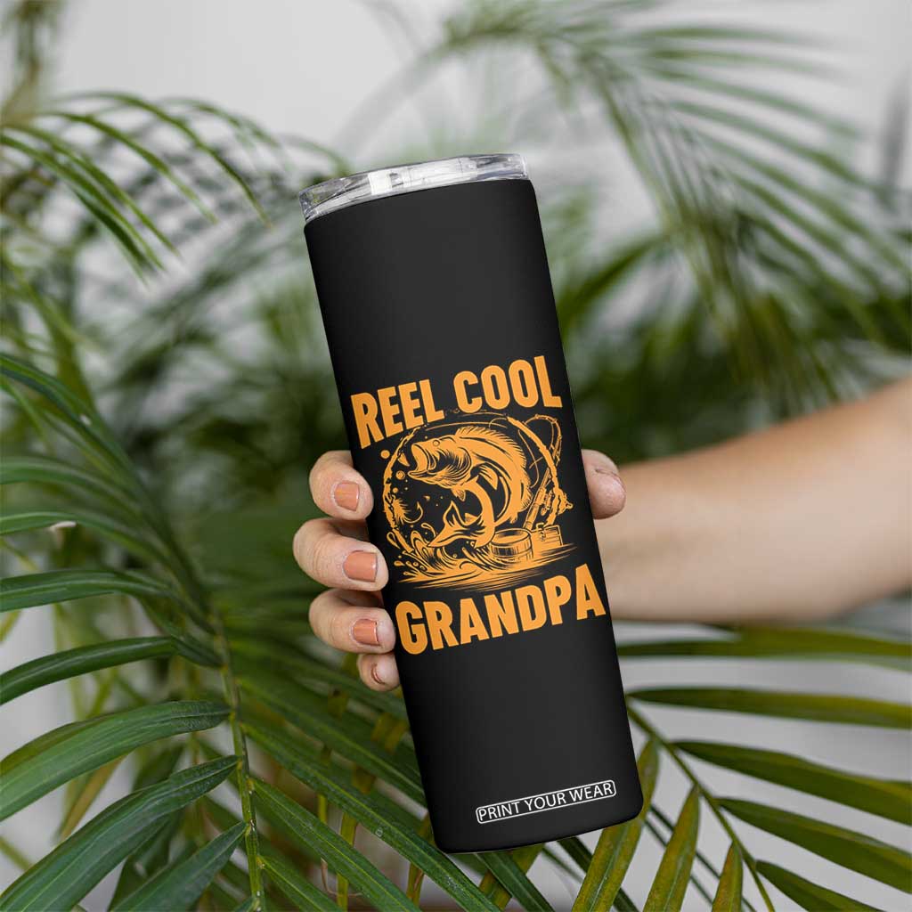 Funny Fishing Vintage Reel Cool Grandpa Skinny Tumbler TS10 Print Your Wear