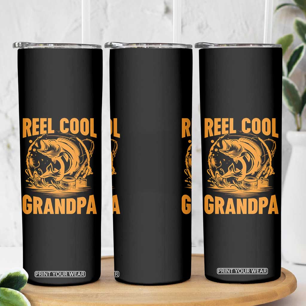 Funny Fishing Vintage Reel Cool Grandpa Skinny Tumbler TS10 Print Your Wear