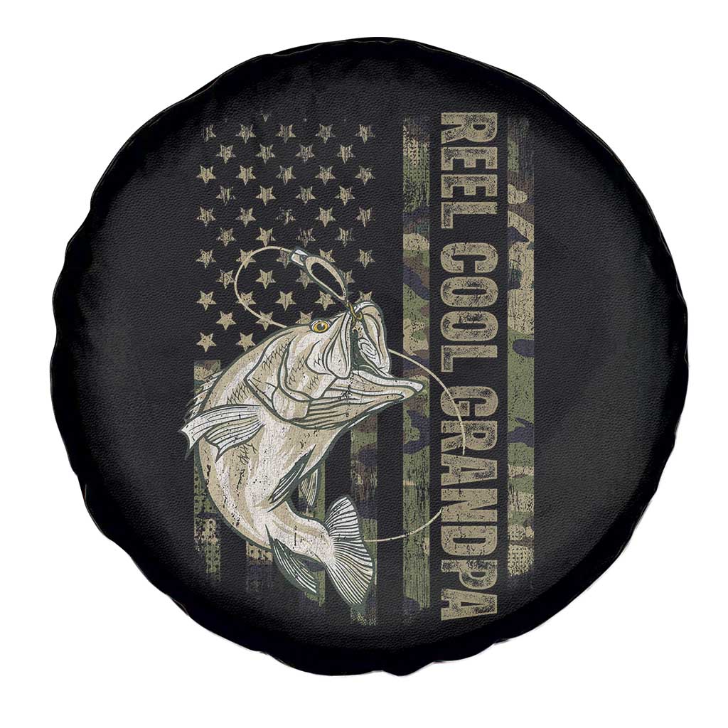 Funny Fishing Vintage Reel Cool Grandpa Spare Tire Cover Camo American Flag USA Bass Fish Fisherman TS10 Print Your Wear