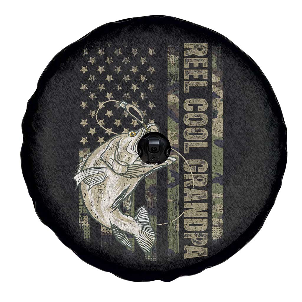 Funny Fishing Vintage Reel Cool Grandpa Spare Tire Cover Camo American Flag USA Bass Fish Fisherman TS10 Print Your Wear