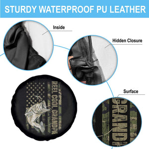 Funny Fishing Vintage Reel Cool Grandpa Spare Tire Cover Camo American Flag USA Bass Fish Fisherman TS10 Print Your Wear