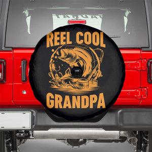 Funny Fishing Vintage Reel Cool Grandpa Spare Tire Cover TS10 Black Print Your Wear