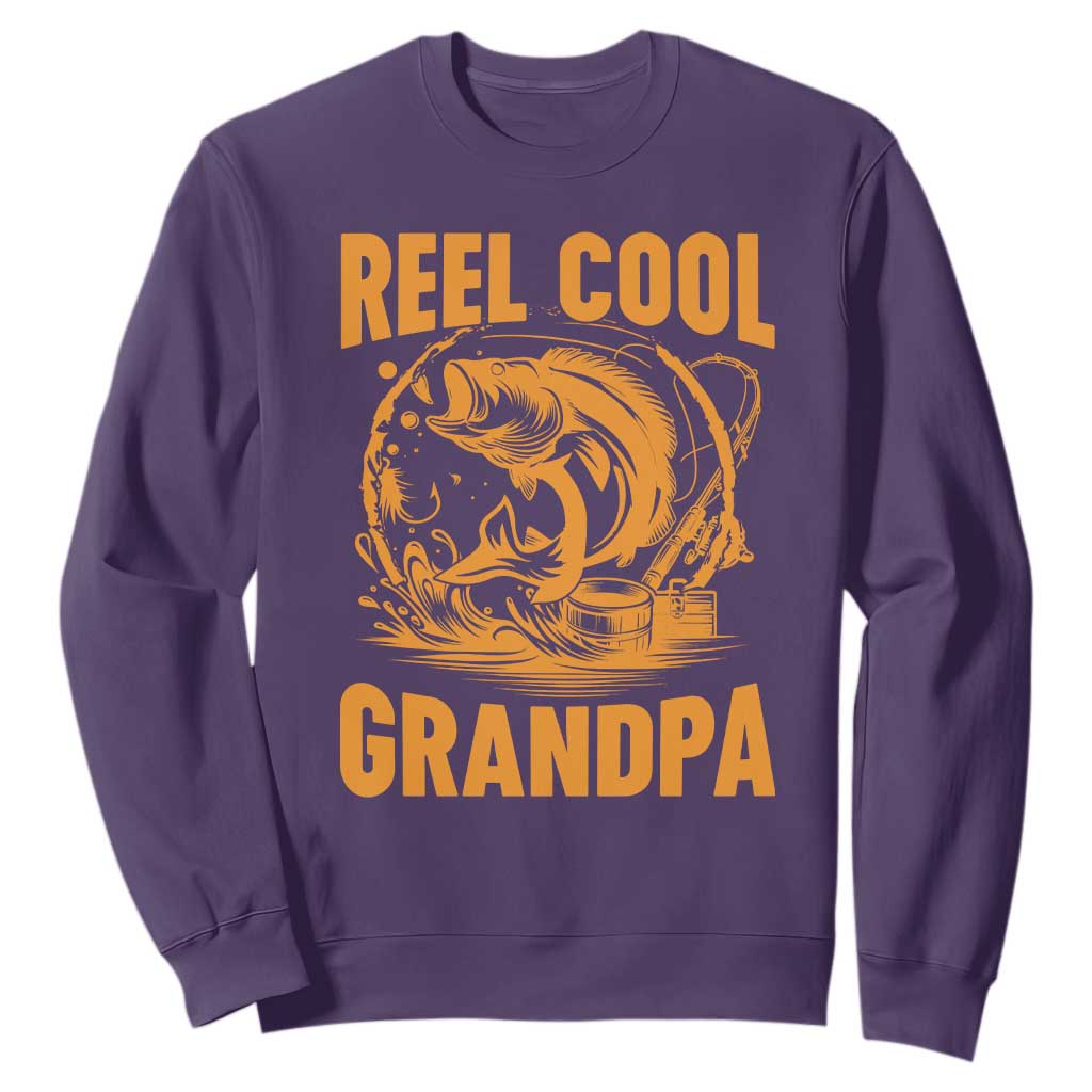 Funny Fishing Vintage Reel Cool Grandpa Sweatshirt TS10 Purple Print Your Wear