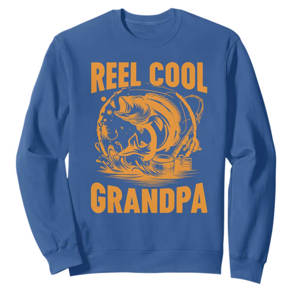 Funny Fishing Vintage Reel Cool Grandpa Sweatshirt TS10 Royal Blue Print Your Wear