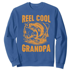 Funny Fishing Vintage Reel Cool Grandpa Sweatshirt TS10 Royal Blue Print Your Wear