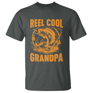 Funny Fishing Vintage Reel Cool Grandpa T Shirt TS10 Dark Heather Print Your Wear