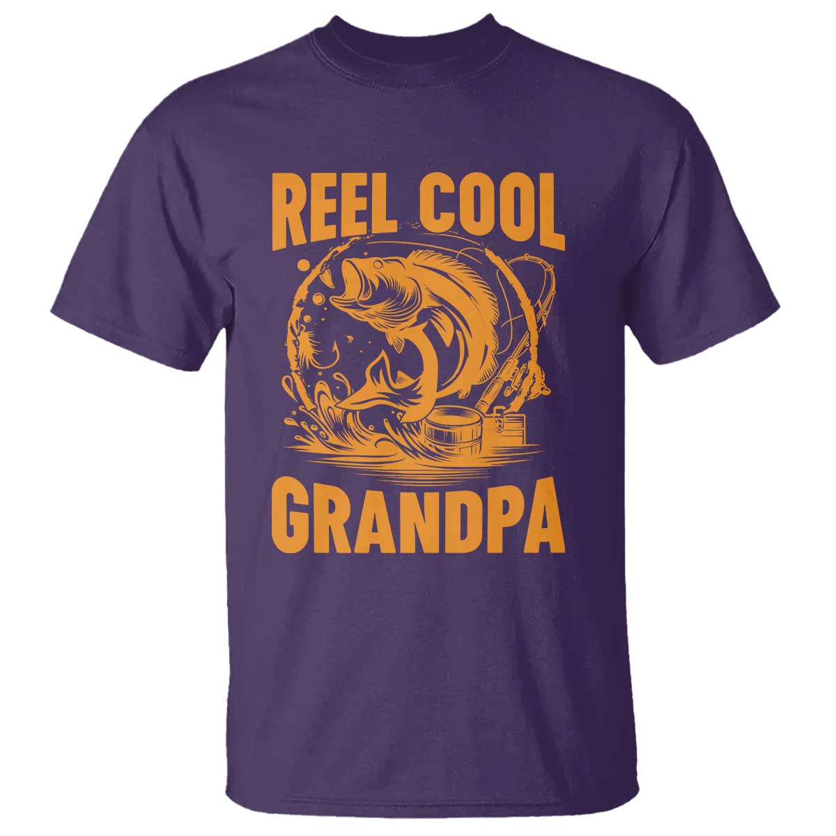 Funny Fishing Vintage Reel Cool Grandpa T Shirt TS10 Purple Print Your Wear