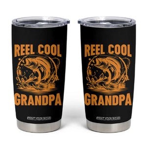 Funny Fishing Vintage Reel Cool Grandpa Tumbler Cup TS10 Black Print Your Wear